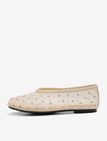 Ballerines femmes en maille cloutées à bout rond ballerine chaussures plates
