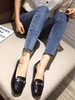 Ballerines noir en PU Moccassins femme
