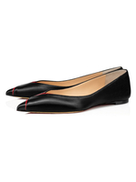 Ballerines noires en polyester à bout pointu Chaussures géométriques pour femmes