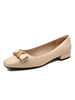Ballerines Plates Femmes à Cuir Synthétique Décors avec Boucle Unicolore Ballerines Plates Femmes
