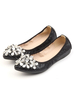 Ballerines Plates Femmes Elastique à Cuir Synthétique avec Bout Rond Décors avec Paillettes Bicolores Comfortable