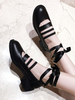 Ballerines Sweet Lolita Escarpins Lolita en cuir Synthétique à bout rond noir Déguisements Halloween