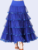 Ballroom Dance Costume Jupe Noir Femmes Ruffles Training Dance Bottoms Déguisements Halloween