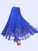 Ballroom Dance Costume Jupe Royal Blue Femmes Floral Formation Dancing Bottoms Déguisements Halloween