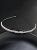 Bande De Cheveux De Mariage Argent Strass Perles Coiffes De Mariée