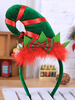 Bande de cheveux de Noël verte Fibre de polyester Costumes de vacances de Noël
