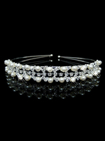 Bandeau argent mariage bandeau perle strass mariée cheveux accessoires