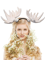 Bandeau Coiffure Corne De Cerf Carnaval Bandeau En Plastique Pour Femmes Accessoires De Cheveux Déguisement