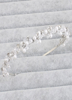 Bandeau de mariage de plage Transparent perles strass coiffes de mariage