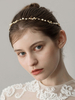 Bandeau de mariage doré serre-tête perlé accessoires de cheveux de mariée