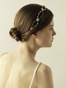 Bandeau de mariage en or avec strass Fleurs Détail Bandeau de mariée