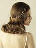 Bandeau de mariage en or en alliage avec perle de feuille Détail Accessoires de cheveux