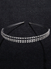 Bandeau De Mariage Headpieces Argent Triple Strass Bande De Cheveux Accessoires De Cheveux De Mariée