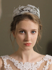 Bandeau de mariage Sliver Tiara Headwear Accessoires de cheveux de mariée en métal