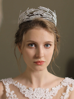 Bandeau de mariage Sliver Tiara Headwear Accessoires de cheveux de mariée en métal