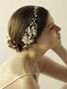 Bandeau de mariée blanc avec serre-tête