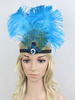 Bandeau Flapper 1920s Great Gatsby Coiffes Plume Bleu Accessoires Charleston Robe Costume Vintage Femmes Déguisements Halloween