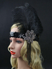 Bandeau Plume Année 20 Costume Vintage noir Accessoires de Robe Charleston Déguisements Halloween