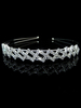 Bandeaux De Mariage Bandeau Argent Strass Accessoires De Cheveux Pour La Mariée