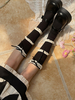 Bas gothique Lolita café marron accessoire polyester accessoires Lolita