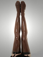 Bas long marron en latex Déguisements Halloween
