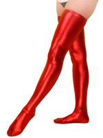 Bas rouges métalliques brillants Halloween