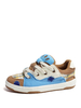 Baskets à bout rond en toile de couleur fendue pour femmes chaussures plates (<1") décontractées