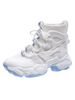 Baskets avec Plateformes Femmes à Lacets avec Bout Rond Bicolores Imprimés les Mots Chaussures de Sports