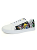 Baskets blanches pour hommes confortables en cuir PU bout rond bloc de couleur bas-hauts chaussures de planche à roulettes décontractées"idiennes
