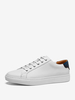 Baskets confortables à lacets en cuir de vache pour hommes bout rond