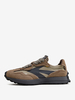 Baskets confortables en cuir à bout pointu pour hommes chaussures de sport