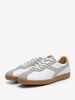 Baskets confortables en cuir de vache pour hommes chaussures de sport à bout rond et blocs de couleurs