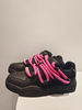 Baskets de skate noires à lacets et bout rond pour femmes