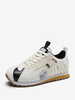 Baskets de sport blanches écrues à lacets et bout rond Chaussures décontractées