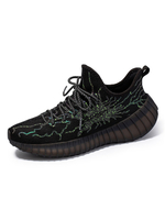 Baskets Noir Hommes Cosy Mesh Round Toework Motif Bas-Tops Sports Casual Chaussures