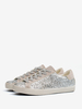 Baskets noires à lacets et paillettes chaussures confortables femmes