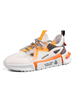 Baskets orange pour hommes; maille confortable; bout rond; bloc de couleurs; chaussures de sport décontractées"idiennes