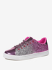 Baskets plates à bout rond en cuir PU violet (<1") pour femmes chaussures décontractées