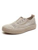 Baskets pour femmes Chaussures de sport Chaussures plates à bout rond en maille abricot
