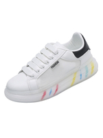 Baskets pour femmes Chaussures de sport noires en maille Chaussures de skateboard plates à bout rond