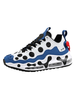 Baskets pour hommes Comfy Mesh Bout rond Points Bleu Bas Chaussures Homme