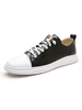 Baskets Pour Hommes Confortable En Peau De Vachette Bout Rond Couleur Vlock Noir Blanc Chaussures Homme