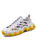 Baskets pour hommes confortables en cuir PU bout rond motif dillustration bas-hauts chaussures de sport décontractées"idiennes