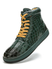 Baskets pour hommes Cosy Fish Print PU Cuir Bout Rond
