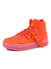 Baskets pour hommes en cuir PU bout rond motif dillustration bas hauts chaussures de skateboard orange