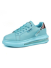 Baskets pour hommes en maille à bout rond; à lacets; chaussures de skate bleu aqua