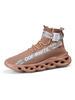 Baskets pour hommes en maille à bout rond; chaussures de basket-ball marron clair