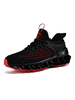 Baskets rouges noires Mens Snewwork Cosy Artwork Motif Polyester Round Toe Daily Casual Sports Shoes