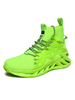 Baskets vertes pour hommes; maille confortable; bout rond; lacets; chaussures de sport décontractées"idiennes