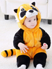 Bébés Raccoon Pajamas Kigurumi Carnaval Onesie 2021 Orange Flannel Combinaison Enfants Déguisements Halloween
